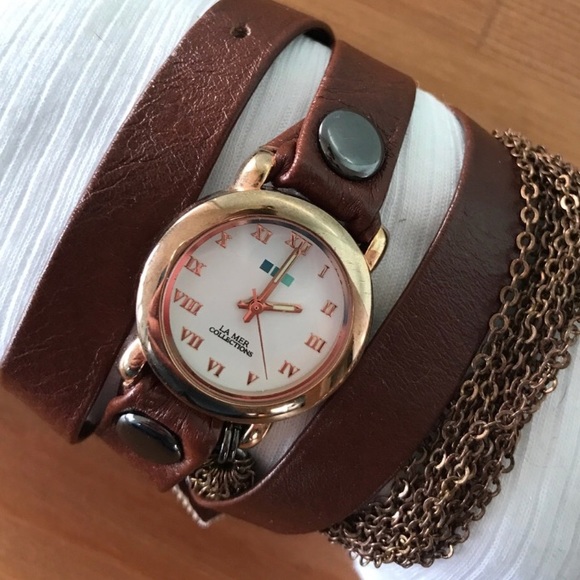 ▫️La Mer▫️ Brown Wrap Watch - Picture 1 of 4